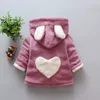 Giacca per bambini Capispalla per bambina invernale per cappotto sportivo per bambini Plus Velluto addensato per bambini Vestiti antivento con cappuccio Giacca per bambina H0909