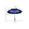 Reverse Folding UV Protection Umbrella Kid Adult Double Layer Inverted Flower Parasol Windproof Rain Car Umbrellas For Women Men 210320