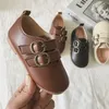 Девушки маленькая кожаная обувь мода горох британский ретро мягкая обувь 210515