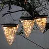 50LED Solar Powered Pendurado Lâmpada Lâmpada Luzes Jardim Luzes Ao Ar Livre Pátio Decoração - Branco