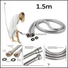Aessories Bath Home & Gardeth Aessory Set 6.6Ft Shower Head Hose Handheld Extra Long Stainless Steel Bathroom Flexible 2M Drop Delivery 2021