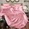 Summer Bedding 4pcs room Queen Cover Set Polyester Printed Quilt Comfortable Size Pillowcase 210615