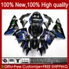 Kropps kit OEM för Kawasaki Ninja ZX1000C ZX 10 R 1000 CC ZX1000 04-05 Bodywork 9No.78 ZX 10R 1000CC ZX10R 04 05 ZX-10R ZX1000CC 2004 2005 Motorcykel Fairing Blue Black Stock