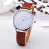 Classic Watch Womens Analog Leather Strap Quartz Round Watches Minimalist White Wristwatch Elegant Ladies Wristwatches Montre De Luxe