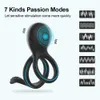 Wireless Remote Control Cockring Vibrator Clitoris Stimulation Sleeve for Penis Ring Sex Toys Men Male Chastity Cock Rings 211015