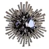 Luksusowy Pełny Migający Kryształ Broszki Dla Kobiet Corsage Płaszcz Kostium Pin Akcesoria Kobieta Broche Moda Bożenarodzeniowa Prezenty Biżuteria