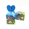 Cartoon Theme Party Supplies Prezent Cukierki Box Favor Baby Shower Accessory Kids Boys Birthday Party Decoration