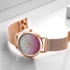 Japanischen Bewegung Mode Farbe Design Ultra-cienki zespół siatki Wodoodporna opaska Frauen Armbanduhr Luxus Damen Watch 210527