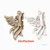 50 sztuk Charms Phoenix 22x35x2mm Antyczne Silver Vintage Bronze Wisiorek Stop Moda Metalowa Biżuteria Akcesoria Mosiądz Miedź DIY Biżuteria