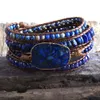 Presente de mulheres Novo Digner Fashion Boho Bracelet Handmade misto misto turquesa ston natural charme 5 fios Wrap Bracelets293q6064399