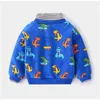 Autumn And Winter Children'S Fleece Sweater Baby Cartoon Warm Pullover Boy Korean Long-Sleeved Bottoming Shirt 210611