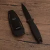 Promotion KS 4007 Outdoor Survival Straight Tactical Knife 8Cr13Mov Double Action Black Oxide Blade ABS Handle Fixed Blades Knives With Kydex