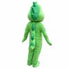 Costume de mascotte de dinosaure vert d'Halloween de haute qualité personnaliser animal de dessin animé en peluche personnage de thème d'anime taille adulte déguisement de carnaval de Noël