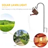 Gräsmatta lampor LED Solar Kettle Light smides järn ihålig blomma vattning kan saga lampa vattentät utomhus trädgård gård park belysning dekor