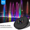 7V/3W Solar Fountain IP68 Waterproof Pools Fountains Colorful 6 Lights Swimming Pump Panel Powered Garden Decor 210713
