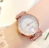 Watches, ladies, simple, quartz movement, round, steel band, alloy case, luminous, mineral glass, stylish, elegant, compact,