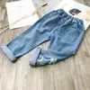 Mode kinderen gescheurde jeans kinderen jongens meisjes denim broek voor peuter kleding 210611