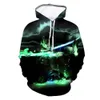 En bit Roronoa Zoro 3D Hoodie Hoodies Män Kvinnor 2019 Långärmad Höst Pullover Sportkläder Tracksuit Casual Tunn Sweatshirt Y0804