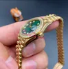Womens Classic Watch 69178 31mm Diamond Green Dial Sapphire Glass Automatic Gold Stainless Steel Bracelet Luxury Watches Waterproo192R