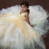 Dresses Dresses Simple Yellow Aline Girl Princess Flower Birthday Pageant Robe de Demoiselle First Communion Dress