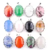 Wojiaer Women Cityle Natural Blue Howlite Aventurine Green Green Giade GEM PIET OUG PENDANTS SIGNI PERSONE UOMINI GIETÀ GEI FARE BN329