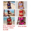 Badmode vrouwen halter bikini zomer sexy rood zwart solide badpak push-up gevoerde onderwier zwempakken bandage baden 210630