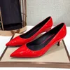 Women Pumps Lady Sheepskin Patent Leather Thin High Heels Autumn Sexy Stiletto Shoes Pointed Toe Shoes Female Plus Big Size B009 Y0611