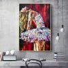 Leinwandkunst mit tanzendem Mädchen, moderne Bullet-Bilder für Wohnzimmer, Wandkunstdrucke und Poster, dekorative Bilder für Zuhause