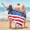 Американский флаг Pattern Pattern Flag Flag Beach Towel UAS Flag Beach Шаль Полиэстер Yoga Одеяла для пикника 150 * 150см