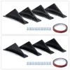 Nouveau mode de carbone Fibre de carbone automobile arrière pare-chocs addon Diffuseur de lèvres Diffuseur Shark Fin Universal Spoiler ACCESSOIRES DE VOITURE DE VOITURE 4PCS PQY-WSS09