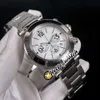 42mm Pasha De W31089M7 Watches White Dial Miyota Quartz Chronograph Mens Watch Stopwatch Stainless Steel Bracelet HWCR HelloWatch7437638