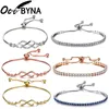 Braccialetti con ciondoli Octbyna Bracciale con ciondoli da donna multi stile semplice e alla moda per le donne Regalo di gioielli Infinity di marca con zirconi cubici