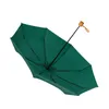 Mise à niveau Cinq-rabattant 8 os de la poignée en bois massif coloré Mens et de la pluie Womens Pluie parasol Mini Parapluie