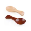 500 stks 8 cm natuurlijke houten koffie thee suikerzout lepel scoop keukengerei mini hout specerijen lepels