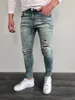 Männer Jeans 2022 Casual Denim Hosen Mit Reißverschluss Typ Und Bleistift Dünne Tasche Loch Dekoration Männer Kleidung