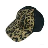 Partyhüte Kinder Pailletten Pferdeschwanz Hut 13 Stile Gewaschene Mesh-Rückseite Leopard Hohl Messy Bun Baseball Cap Trucker Hut Sommer Sonnenkappen T2I52191