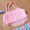 Baby Summer Swimwear Girl Beachwear Swimsuit Watermelon Printme Tassel Sling 3 Piece Set Girls 210515