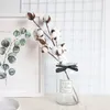 Couronnes de fleurs décoratives coton séché naturellement décor à la maison mur plantes artificielles décoration de mariage branche florale pour chambre