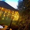 3-20m Outdoor Garland Boże Narodzenie i rok Festoon Lampy do Decor Ogród Yard House Steady na ciepłych białych Luces LED Decorción 211109