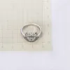 Kluster ringar Österrike CZ Zircon 925 Sterling Silver Ring Blomma för Kvinnor Mode Bröllop Förlovning Smycken Vänskapsgåva