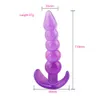 Grânulos de silicone Butt Massager Massager Máquina G-Spot Adult Sex Brinquedos para Mulher Homens Gay Jelly Plug Anal