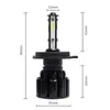 Phares de voiture 2 pièces X16s ampoules de phares H4 H7 H11 H8 H9 H13 lampe à LED 9004 9005 90006 9007 8000LM 6500K avec puce d'importation Csp pour