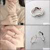 Trouwringen Sieraden Thaya Winding Ontwerp Vinger Ring S925 Sier Zwart en Rose Goud Simple Paar Vergrendelen voor Vrouwen Elegante Y0122 Drop