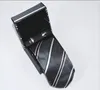 Męskie krawatowe kieszonkowe pudełko prezentowe marka Man Man Fashion Letter Striped Fucidies Slim Neckwear