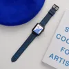 حلقة الفرقة الرياضية لـ Apple Watch 5 Band 42mm 44mm Royal Blue Strap لـ IWatch Series6 5 4 3 21 Silicone Leather 40mm 38mm Bands Hi7386459