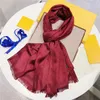 2021 top Fashion women scarf four seasons autumn winter thin long silk wool 18070cm shawl classic gold thread letter5198768