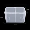 Nail Art Kits Container Tool Rectangular Storage Box Tweezers Cuticle Pusher Brush Clean Cotton Pad Plastic Empty