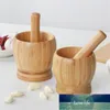 Чесночный шар чеснокной минометю пресс горшок Masher Bowl jething домохозяйственная дровяная банка миномет пестик кухонный гаджет