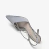 Sandals Comfort Shoes For Women All-Match High Heels Shallow Mouth Suit Female Beige Stiletto Rhinestone Pointed Fashio