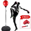 Punching Balls Boxing Ball kostym Tunga Stativ Väskor Med 360 Defress Bar Sport Utomhus Justerbar Höjd Kamp Training Hem Gym Fitness Leverantörer Thai Handskar Hastighet